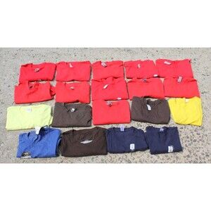 Huge NEW T-Shirts Lot of 19 Mixed Sizes Blank Unisex Cotton Adult/Kids Tees SS